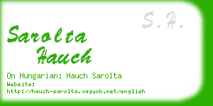 sarolta hauch business card